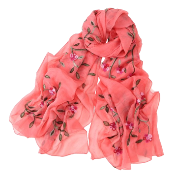 2024 Ethnic Muslim Wholesale Chiffon Floral Scarves and Shawls for Women's Hijab