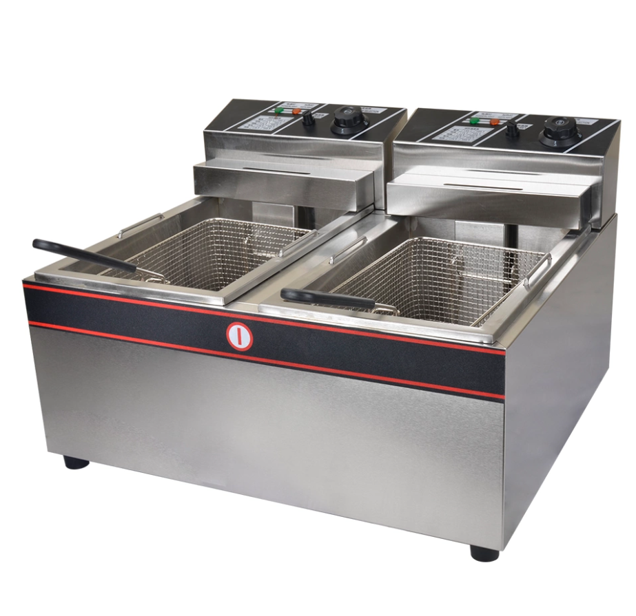 Double Cylinder Double Screen Electric Gas Fryer