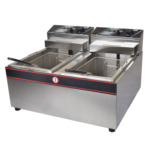 Double Cylinder Double Screen Electric Gas Fryer