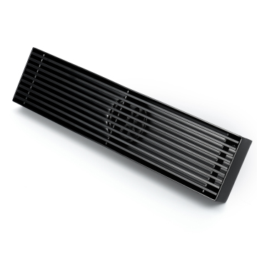 Black Long Style Rectangle Floor Mount Shower Drain