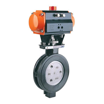 Pneumatic Flange Hard Sealed Butterfly Valve