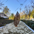 Statue Metal Corten Leaf Sculpture