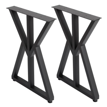 أرجل طاولة معدنية على شكل مثلث، مجموعة من 2