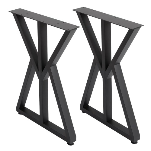أرجل طاولة معدنية على شكل مثلث، مجموعة من 2