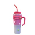 Straw large capacity giant handle insulated cup