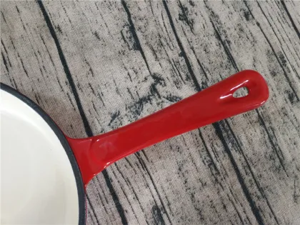 cast iron enamel frying pan/skillet