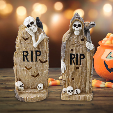 Halloween Decoration Supplies: Tombstone, Statues, and Skull Figurines for Home Decor