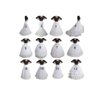 Wholesale Lolita Underskirt Wedding Accessories Fish Tail Petticoat for Ball Gown Bridal Dress