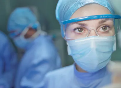 medical diaposable blue face masks