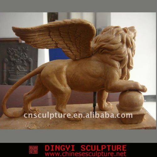 flying lion statue