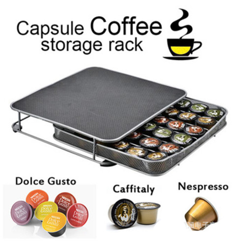 Coffee Capsule Box Drawer Holder Coffee Pod Storage Rack Machine Stand Nespresso Coffee Capsule Stand Dolce Gusto Organization