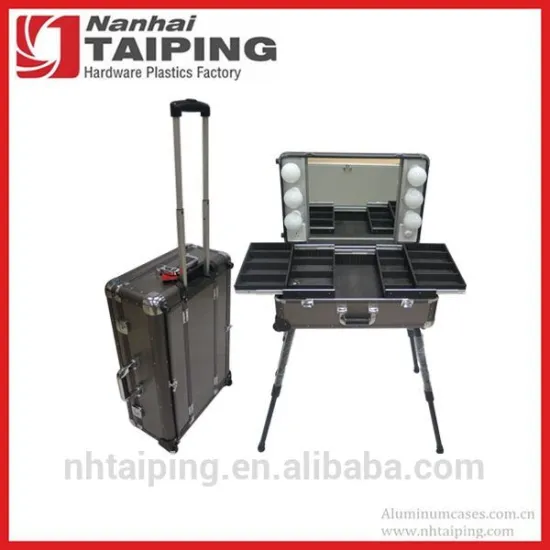Professional Makeup Case With Lights And Mirror Vanity Case With Lights