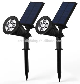 200 Lumens 2 in 1 Adjustable 4 LED Wall Landscape Solar Lights