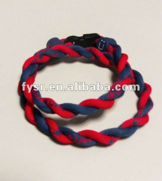 Two Ropes Twisted Health Gemanium Titanium Ion Sport Necklace