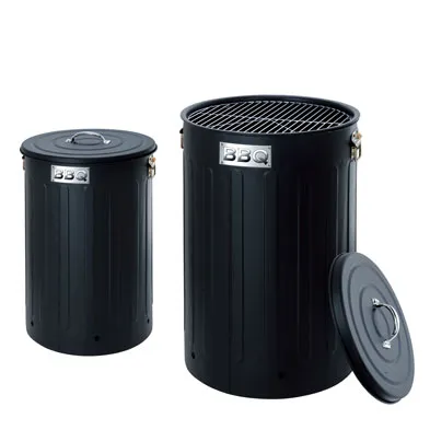 New Design Garbage Can Ash-Bin Barbecue Grill Portable Bucket Trash Can Bbq Grill