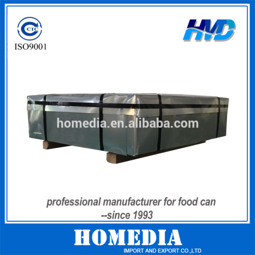Tin plate sheet for food packing tinplate SPTE ETP