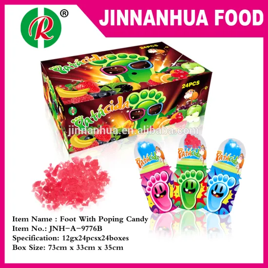 foot candy with popping candy