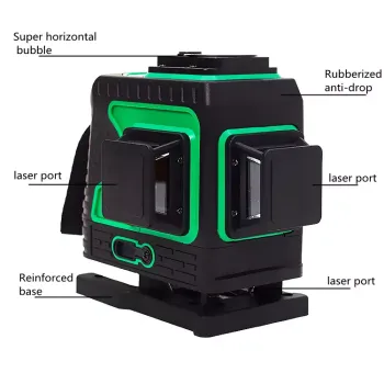 3D Multi-Line Rotating Automatic Laser Floor Leveling Tool - Green Cross Beam 360 Laser Level
