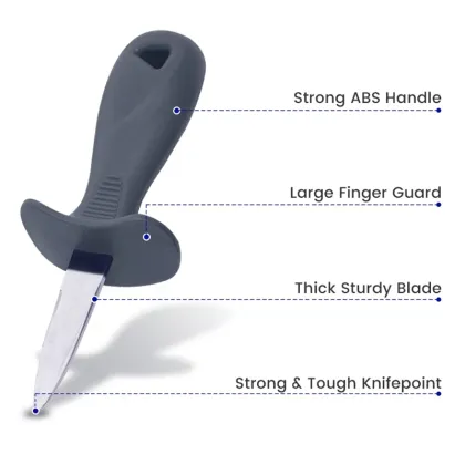 3.5" Stainless Steel Clam and Shellfish Shucking Knife - Oyster Knife