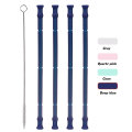 Travel Reusable Straw Silicone Πλένεται