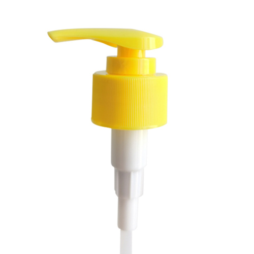 hete verkoop gele kleur aangepaste hand zeep druk op plastic 28/410 33/410 38/400 48/410 lotionpomp dispenser