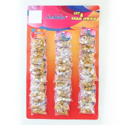 Gemstone Crystal Loc Jewelry Beads For Braids Twist Dreadlock Hair Accessories Crown Loc Dreadlock Beads Hair Rings For Braids