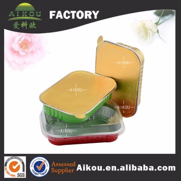 Disposable airtight aluminum food storage container with lid