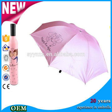 Fashionable cheap wine bottle shape umbrella