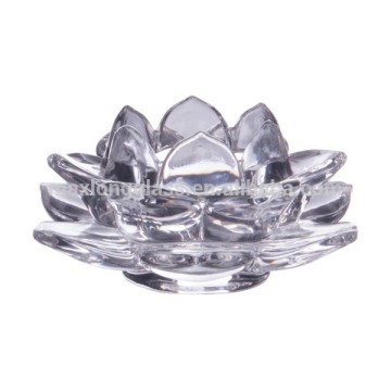 Hand Pressed Glass Flower Shape Tealight Holder