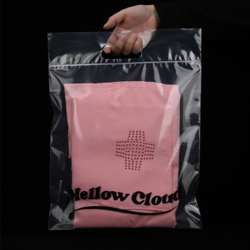 Custom Printing Resealable Plastic Ziplock Bags with Handle Zipper Bags for Clothes Packaging