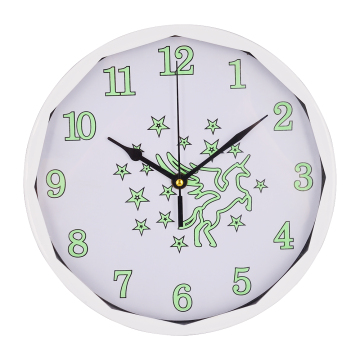 Unicorn Glow in Dark Wall Clock 10 Inch