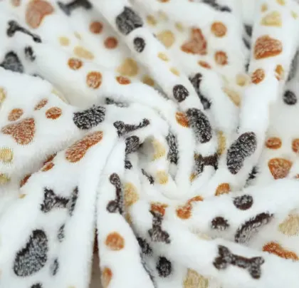 Printed Polyester Coral Fleece Fabric for Nightgown