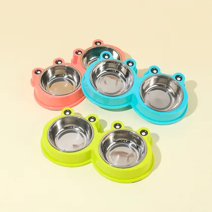 Hot Sale: Small and Medium Dogs Dining Table Pet Bowls with 2 Bowls Animal Feeders
