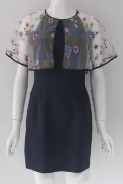 Pretty Steps chiffon fabric type and short sleeve design dress organza embellished dress short sleeve floral printed women dress