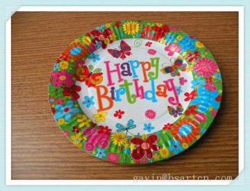 Custom logo oem disposable paper dish for picnic