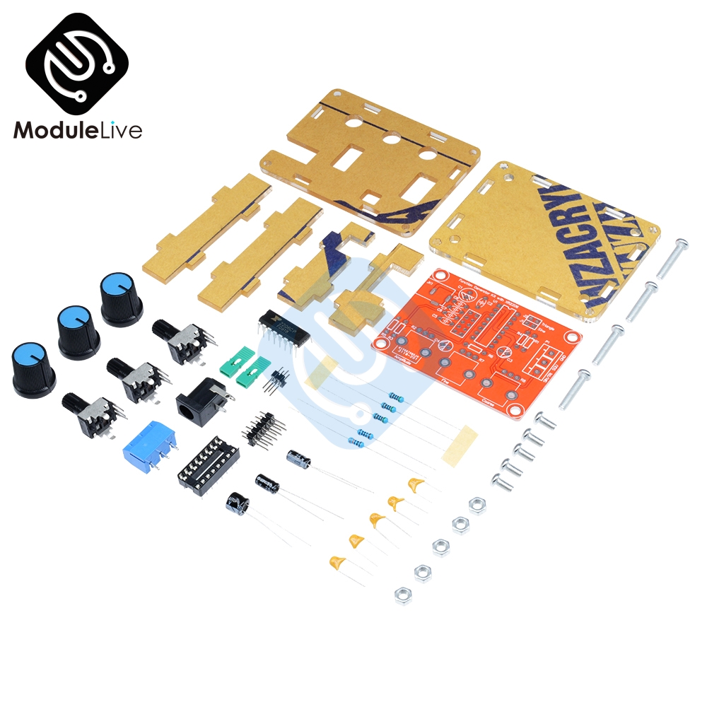 XR2206 DIY Kit Sine Triangle Square Wave Output 1HZ-1MHZ DDS Function Signal Generator Adjustable Frequency Amplitude