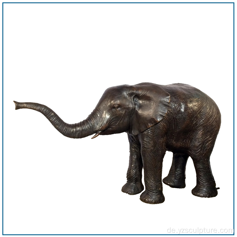 Leben Größe Bronze Elefant Skulptur für Garten-Dekoration