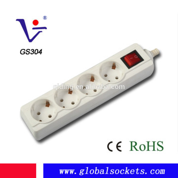 4 gang extension socket with master switch