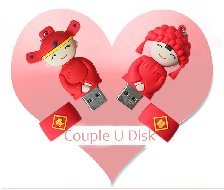 Traditional Wedding Couple Micro USB Flash Drive Cover