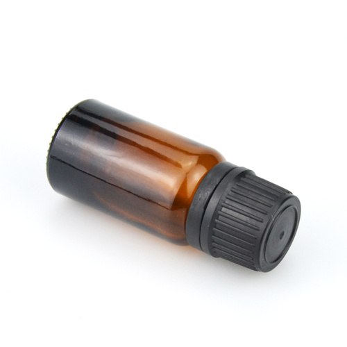 Botella de vidrio cosmético de perfume de aceite esencial de Mini Amber de 5 ml 10 ml con cuentagotas