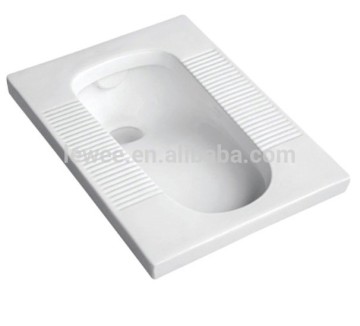 ceramic washdown square squatting pan toilet