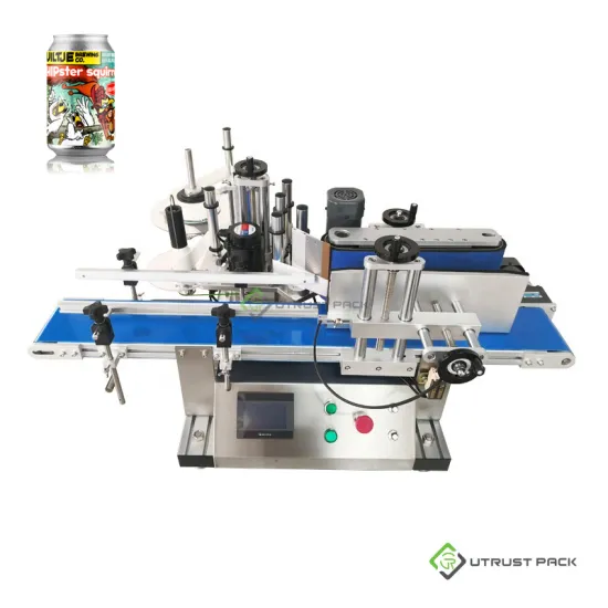 Auto Full Side Beer Cans Packaging and Labeling Machine for Tins