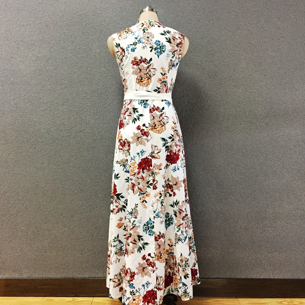 Women's polyester printed long dress