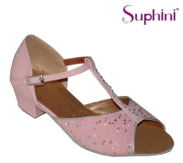 Suphini Pink Latin Dance Shoes for Girls Dance