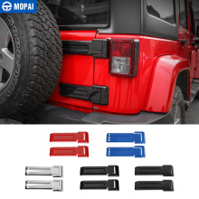 MOPAI ABS Car Exterior Rear Spare Tire Tailgate Door Hinge Decoration Cover Stickers for Jeep Wrangler JK 2007 Up Car Styling