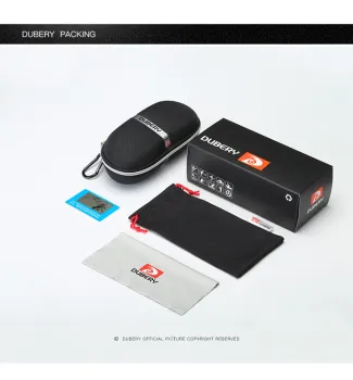 DUBERY/PARANOID/FRROS Brand Sunglasses Case Set with Glasses Cloth Pouch and Zipper Box