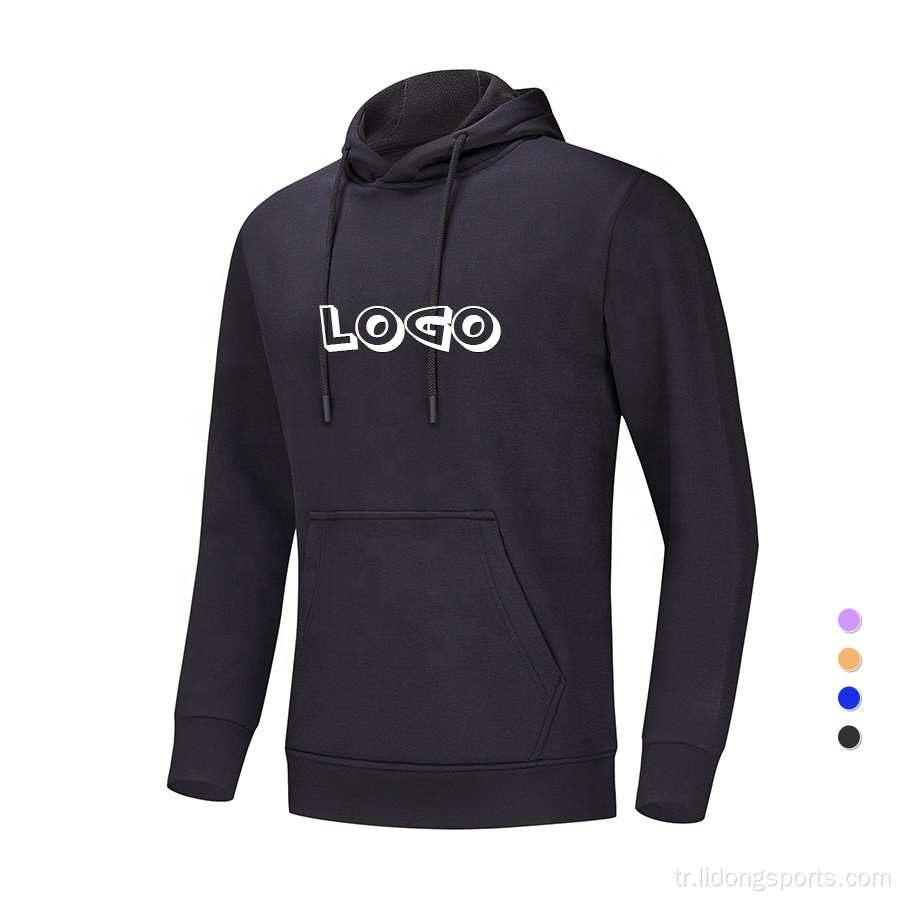 Özelleştirilmiş boş unisex hoodie seti kabul logo tasarlanmış