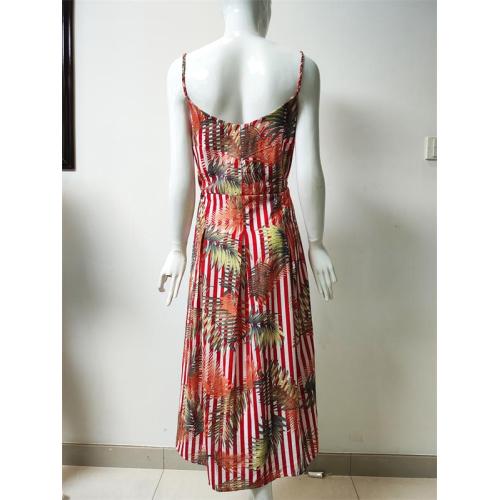 Printed Viscose/Nylon Sling Dress
