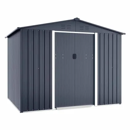 8ft x 8ft Metal Tools Storage Sheds - Backyard Metal Wholesale Garden Warehouse