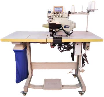 Automatic Rib Knit Collar Attaching Overlock Sewing Machine